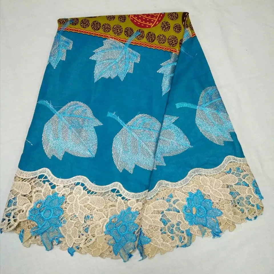 

NALW-29 New arrive !High quality African wax lace fabric for dress making 6 yards