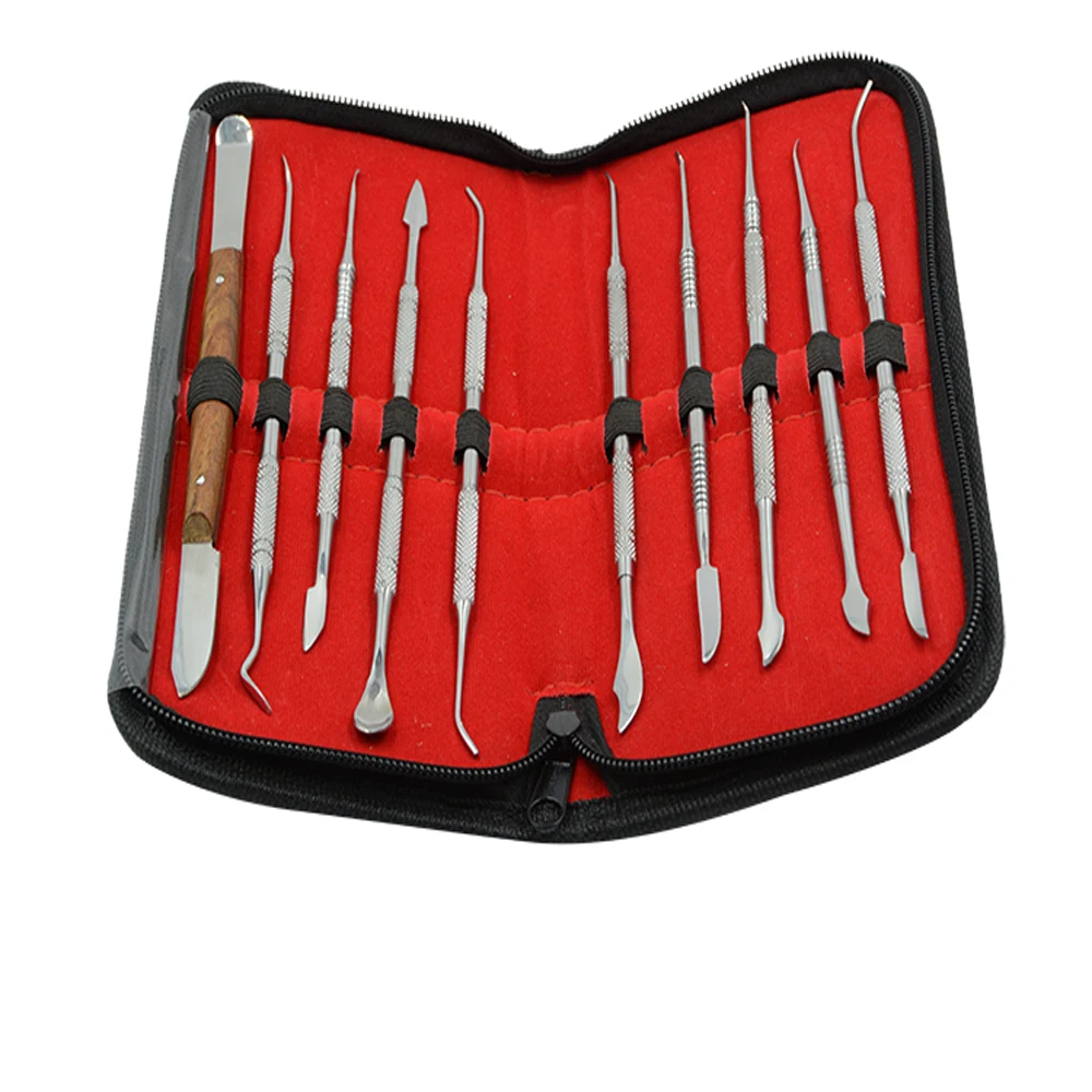 

Free Shipping Dental lab materials wax toiletry kit sculpture knife bag tech kit