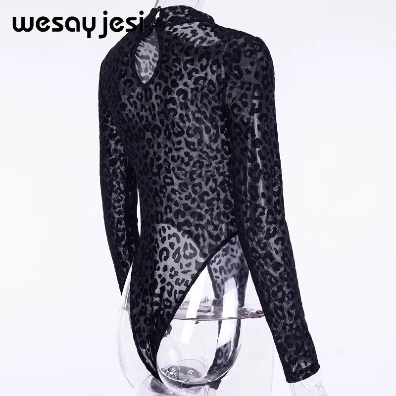 Sexy Black Deep O Neck Long Sleeve Bodysuits Fit Slim Cami Lace Bodysuit Embroidery Patch Bodysuits Tops for Women Clothing