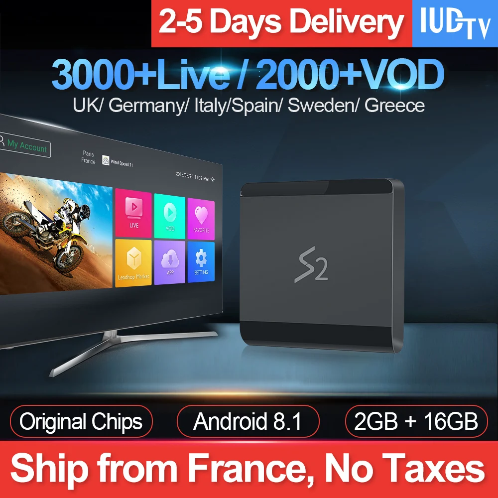 

Iptv Sweden Leadcool S2 Smart Tv Box Android 8.1 Rk3229 2GB 16GB With Iptv Subscription IUDTV UK Italy German Spain Iptv Box