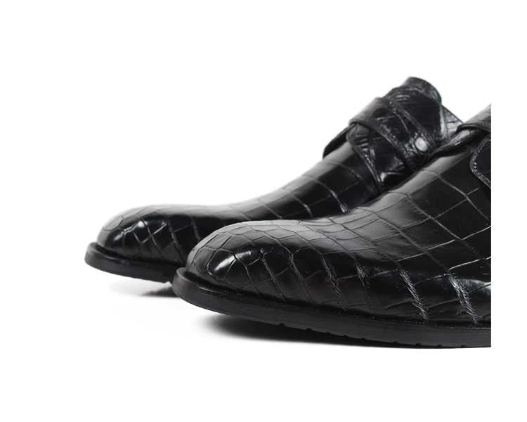 Vikeduo 2019 для мужчин's обувь из крокодиловой кожи черный плед мужской модельные туфли модные ручной работы свадебное торжество деловая
