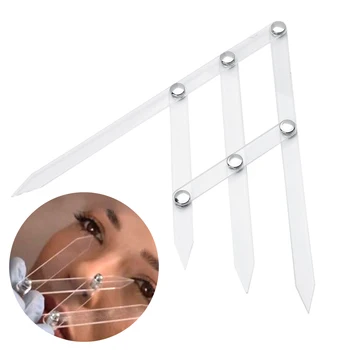 

ATOMUS Plactic Transparent Eyebrow Shaping Stencil Tools Calipers Ratio Divider Ruler 4 Feet Tattoo Eye Brow Measure Tool