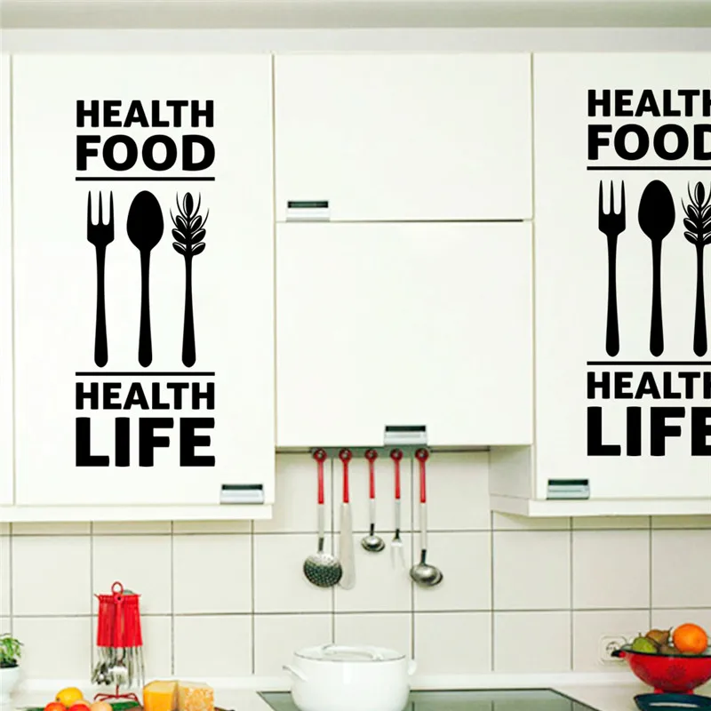 Kitchen Wall Quotes Art food wall stickers diy vinyl adesivo de paredes home decals art posters Sofa Wall Home Decoration