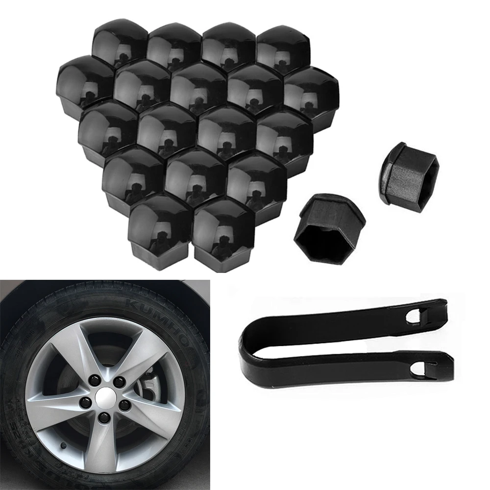 Car Styling 20Pcs/lot 17mm Car Tyre Wheel Hub Covers Protection Caps Wheel Nuts Covers Nut Caps