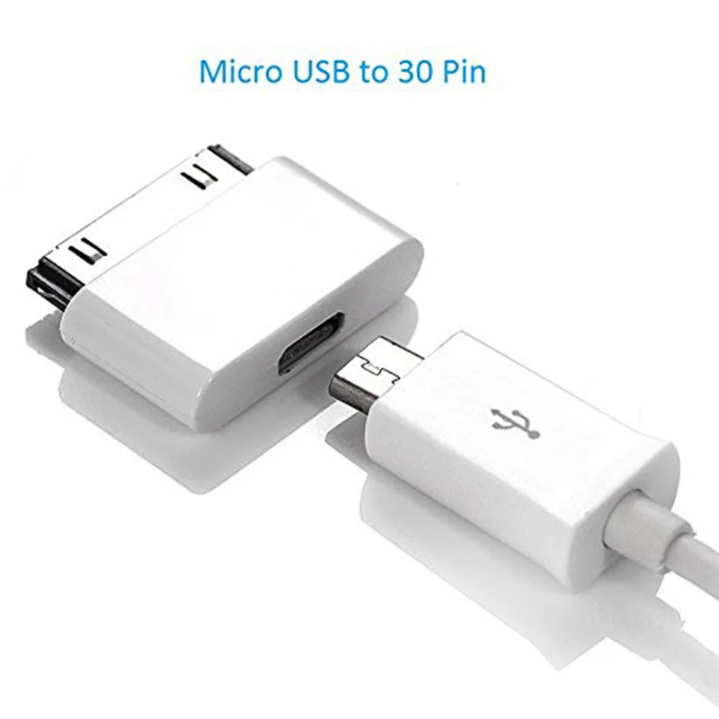 Hsmeilleur-3PCS-Micro-USB-Charger-Adapter-USB-Cable-Head-For-Apple-4-4s-ipad-1-2-ipod-touch-Microusb-to-30Pin-adaptor-Connector (1)
