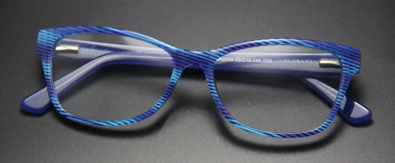 Глаз чудо Леди фиолетовый полосатый с очками рамки дизайнерская оптическая оправа ацетат очки Lunettes очки аксессуары