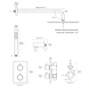 Bathroom Faucet 2 Dial 2 Way Gold Shower Set Diverter Thermostatic Control Mixing Valve Rainshwoer Sets 8/10/12  Inch 3