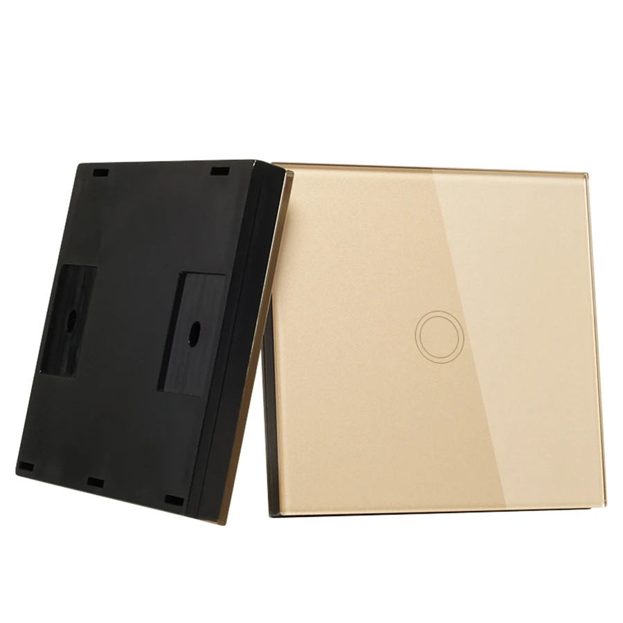 

Vhome smart home gold 1 gang 1 way switch shape wireless remote control RF 433MHZ smart remote control transmitter touch switch