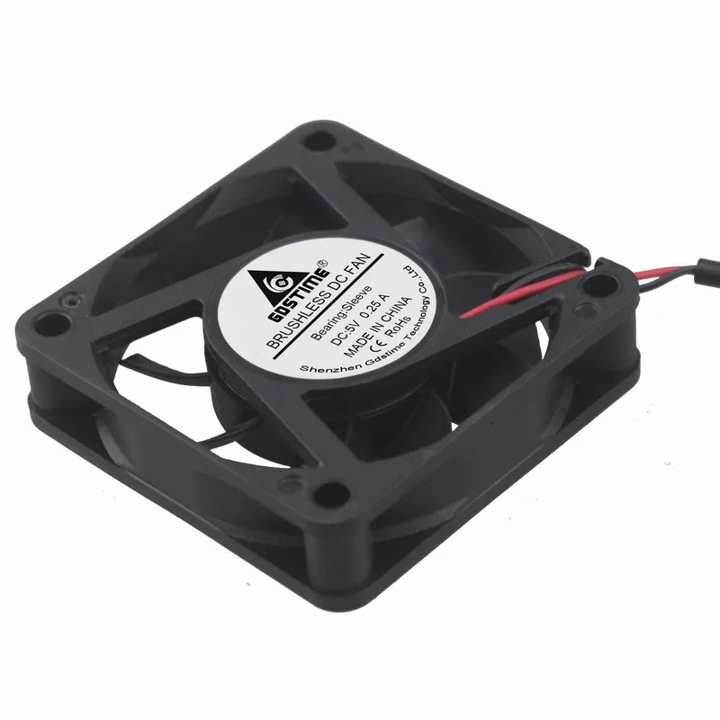 2 шт. Gdstime 60 мм 5 в USB питание 6 см 60x60x15 6015 бесщеточный DC компьютер CPU чехол Вентилятор
