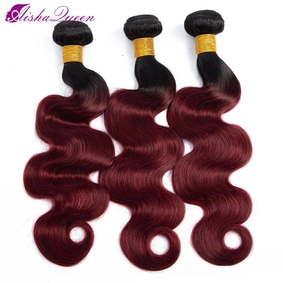 Aisha Queen Pre-colored 1B/99J Bundles Brazilian Body Wave Hair Ombre Human Hair Bundles 1b/99j Burgundy Remy Brazilian Hair Aisha Queen Pre-colored 1B/99J Bundles Brazilian Body Wave Hair Ombre Human Hair Bundles 1b/99j Burgundy Remy Brazilian Hair