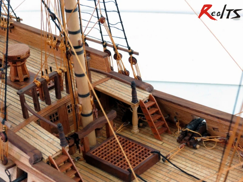 Realts 1/50 классические деревянные парусная лодка Гремучая змея 1782 модель комплект