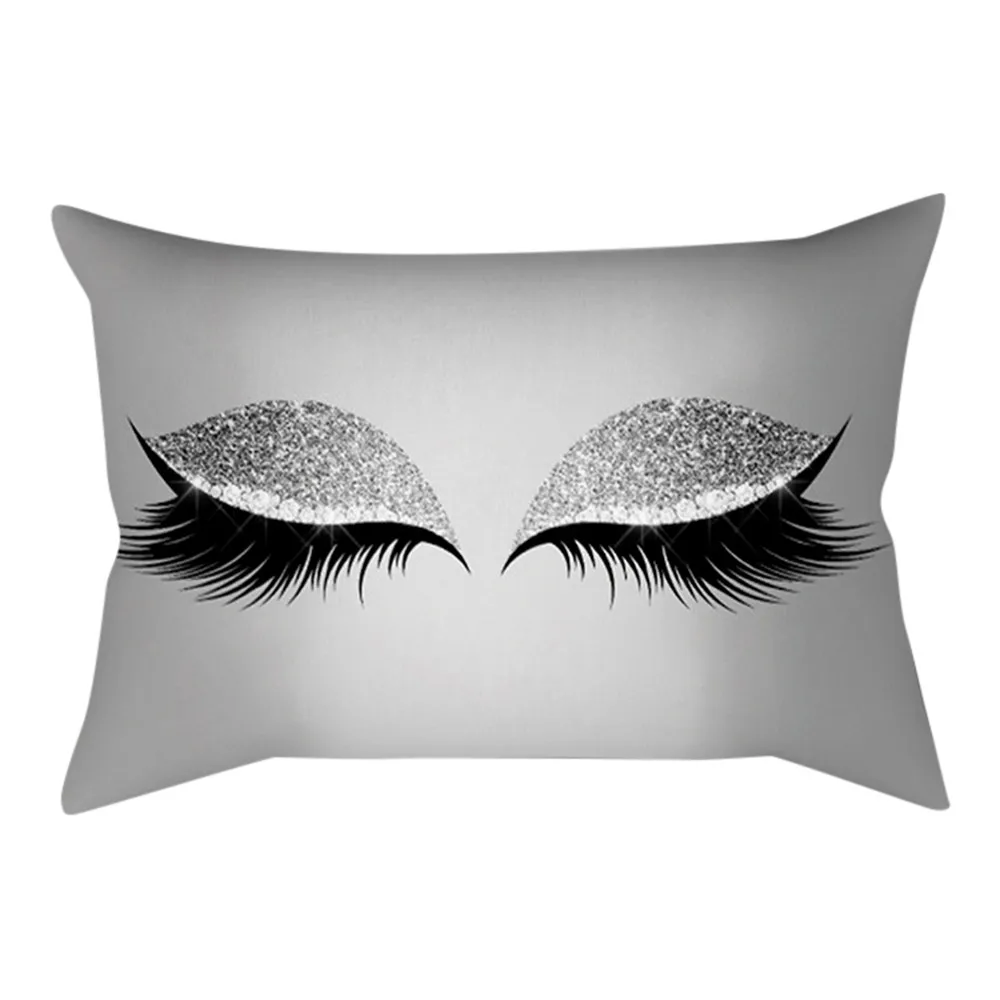 Новинка 2018 модная наволочка Vogue Eyelash Out мягкая бархатная 30x50 см мраморные