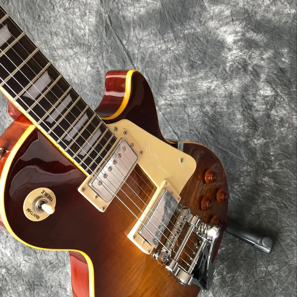 Custom shop Tiger Flame standard custom electric guitar Standard 59 Sunburst jazz gitaar,,musical instruments.vibrato system Custom shop Tiger Flame standard custom electric guitar Standard 59 Sunburst jazz gitaar,,musical instruments.vibrato system