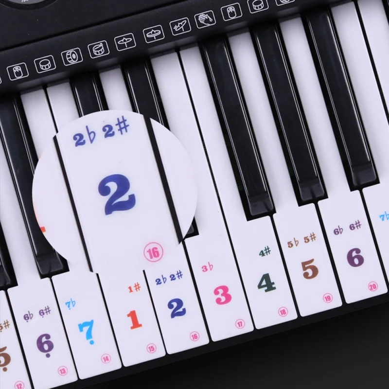 

Piano Sticker 49/61 Key Transparent Piano Keyboard Sticker Electronic Keyboard 88 Key Piano Stave Note Sticker For Piano Keys