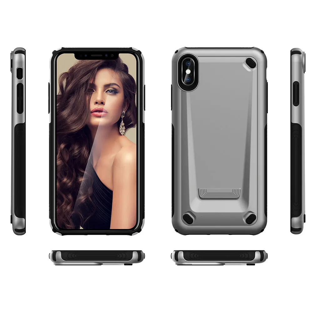 KISSCASE Ultra Thin 2 in 1 Mechanic Phone Cases For iPhone 7 8 Plus X XR XS MAX Cool Shockproof iphone 6 6S Cover |