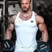 Новинка года; летний хлопковый жилет для тренировок в тренажерном зале; дышащий спортивный жилет с дырками