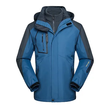 

CCIVICFREE Men Waterproof Trekking Hiking Camping Climbing Jackets Outdoor Winter Thermal Warm Plus Size 3 in 1 Snowboard Jacket