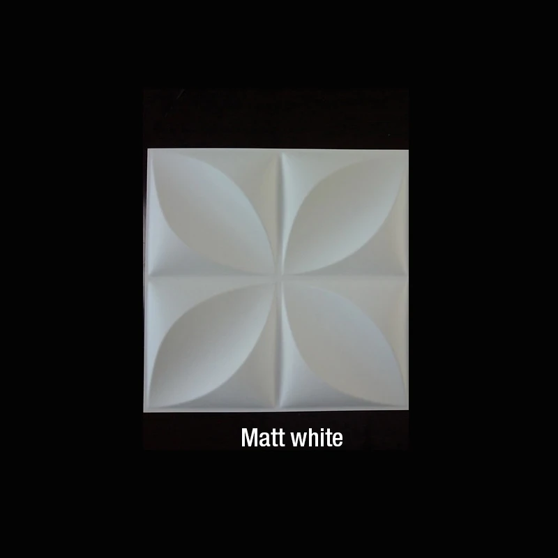 30x30 см 3D художественные настенные наклейки Белая настенная панель огнестойкие водонепроницаемые обои для гостиной магазин домашний декор резьба по дереву логотип - Цвет: Matte white