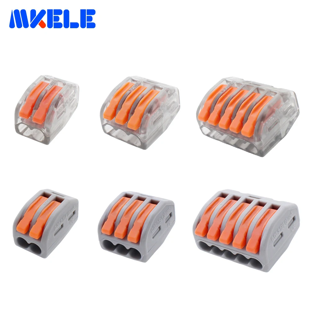 WAGO Wire Connector 222 Series (30 50pcs/lot) Cage Spring Universal
