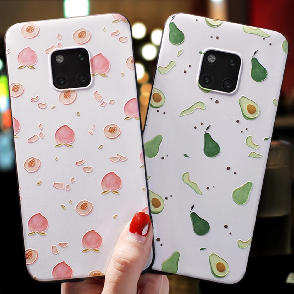 

Summer Fruit Soft Silicone Case for Huawei P30 Lite P30 Pro Avocado Ultra-thin Shockproof Cover Protector Shell for Huawei P30