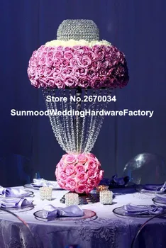 

new style crystal centerpieces with crystal ball,crystal flower centerpieces for wedding