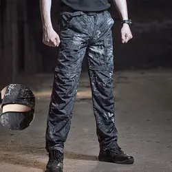 Камуфляжные штаны Для мужчин Тактический военно-swat армейские брюки-карго Лето Повседневное быстрое высыхание пейнтбол камуфляж брюки