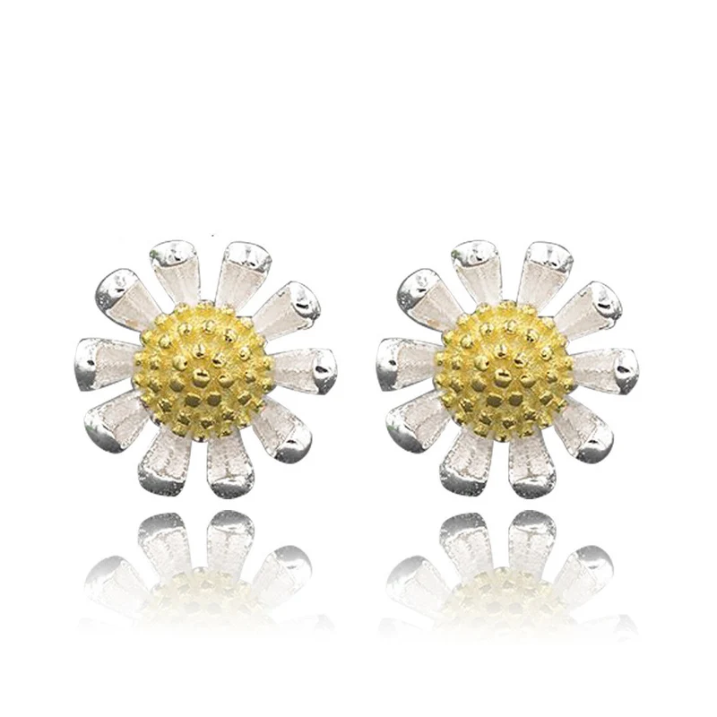 

JEXXI Beautiful Flower Fashion One Pair 925 Sterling Silver Earring Accessories Luxury Jewelery Gift For Women