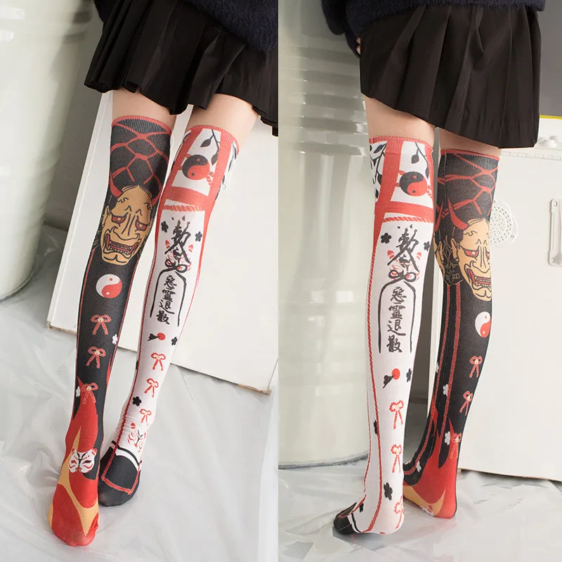 

Polyester Harajuku Stockings Girls korean japanese kawaii Thin Socks Casual Thigh High Knee Socks Womens Long Socks 5S-SW07