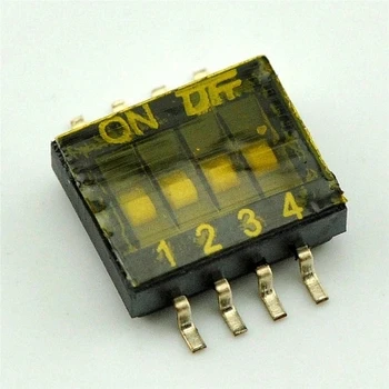 

Free shipping SMD toggle switch 4P 1.27mm pitch 1.27-4P coding switch
