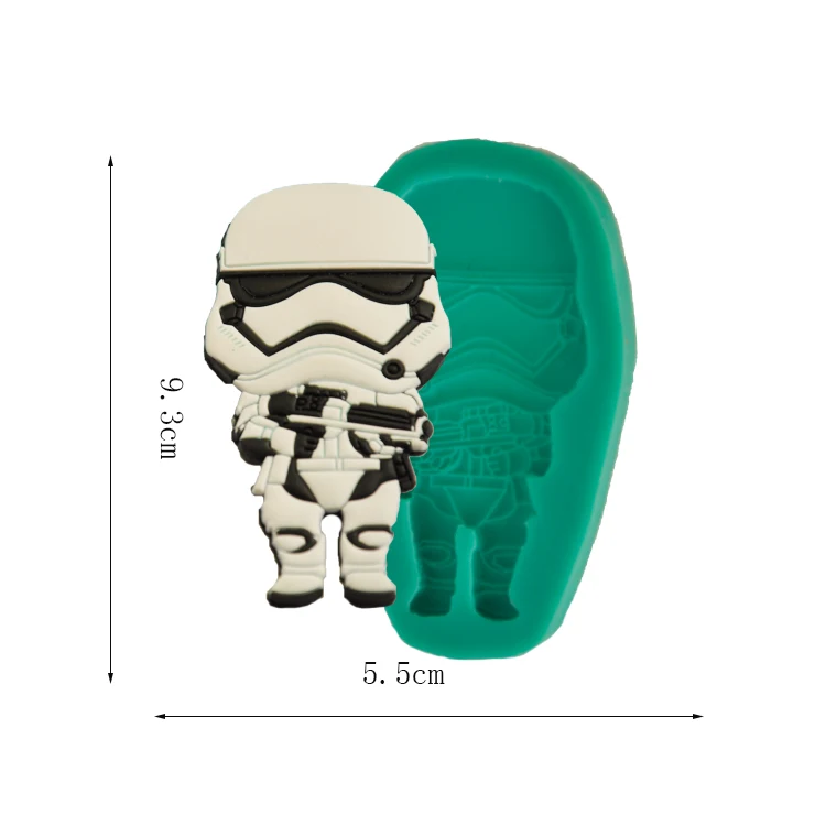 

Feihuan 1pc Star Wars White soldie lace cake mold silicone mold fondant mold cake decorating tools chocolate gumpaste mold FM809