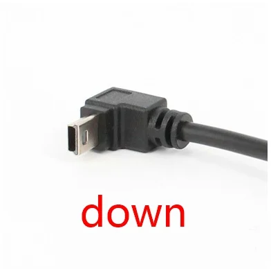 10 шт./лот 90 градусов угол mini USB 5p штекер к micro гнездо адаптера кабеля|Компьютерные