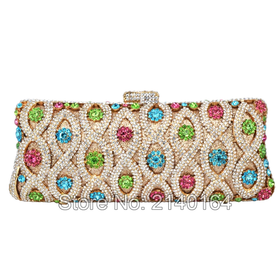 Multi Color Evening Bag Luxury Diamond Crystal Evening Purse Party Bag