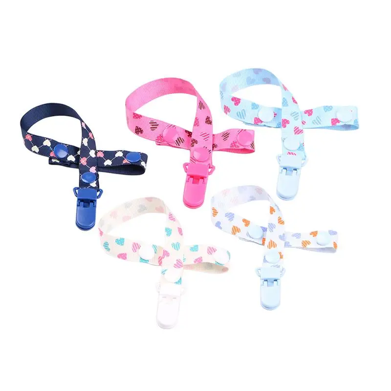 5 Colors Baby Pacifier Clip Chain Dummy Holder For Nipples Para