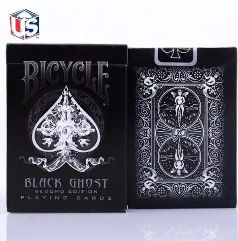 Koop Nieuwe Ellusionist Black Ghost Dek Fiets Tweede Editie Speelkaarten Goocheltrucs Magic Poker Card Magia Speelgoed Close up