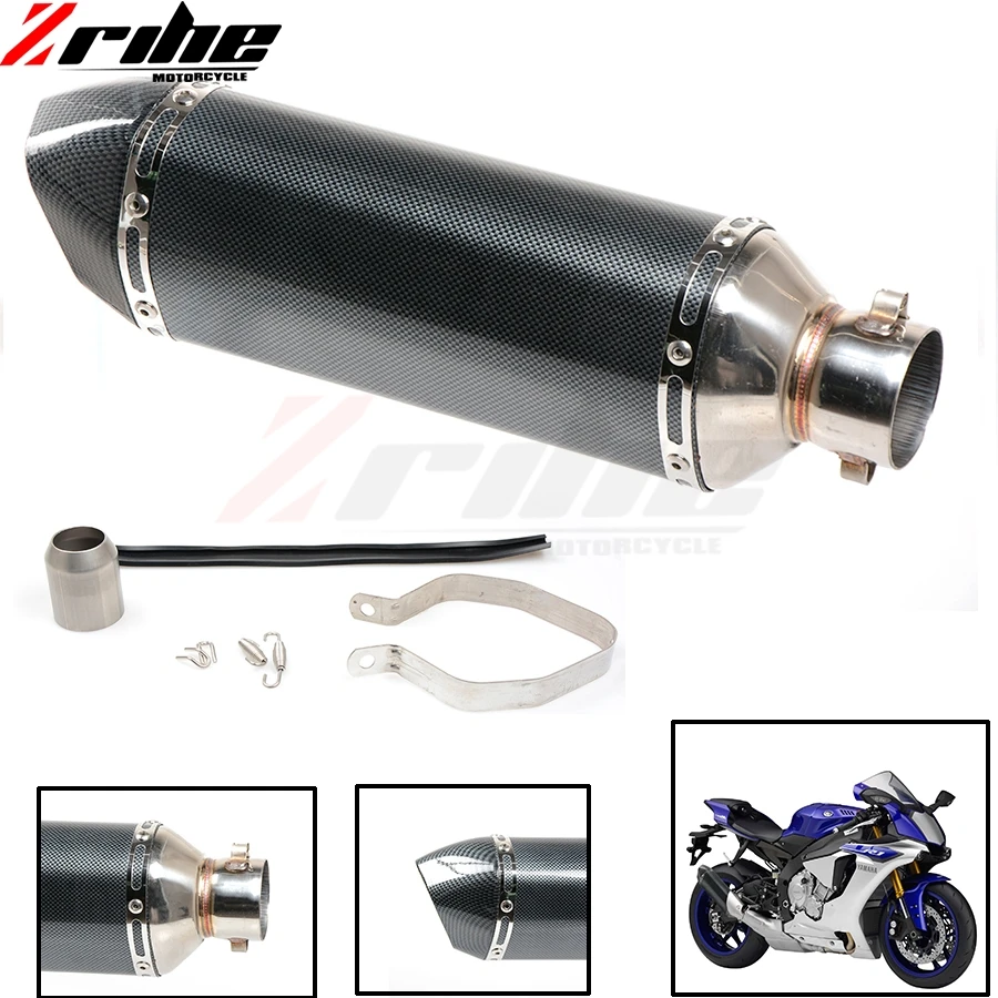 for z800 36-51mm universal Motorcycle Exhaust pipe muffler  For honda ktm bmw cbr1000 cbr600 cbr700 cb600 mt10 MT07 MT09 S1000RR