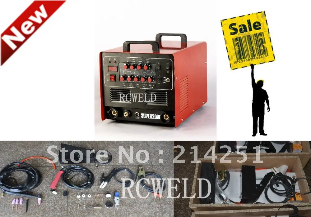 super200p AC/DC TIG PULSE ARC WELDER PLASMA CUTTER WELDin Arc Welders