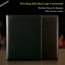 Натуральная кожа Бизнес Тетрадь B5 планировщик кредитница логотип личный ежедневник на молнии дневник подарочные канцелярские принадлежности