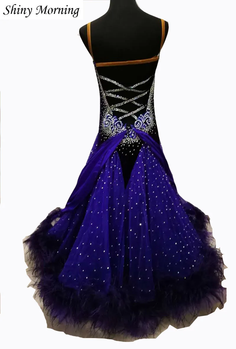 Бальное платье, Современные платья для танцев, платья для конкурса бальных танцев, одежда для танго, черный и синий цвета
