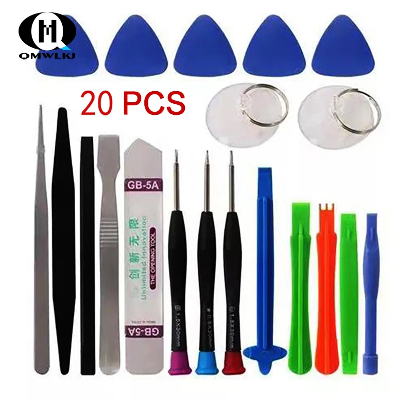 

QM 20 in 1 Mobile Phone Disassemble Repair Tools kits Opening Screwdriver Set For Mobile Phone Suction Cup Kit Pry Disassembly