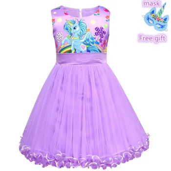 

2019 kids dress Unicorn Dresses Girls Wedding birthday Party Costumes Unicornio ball Gown Dresses Girl Princess clothing sets