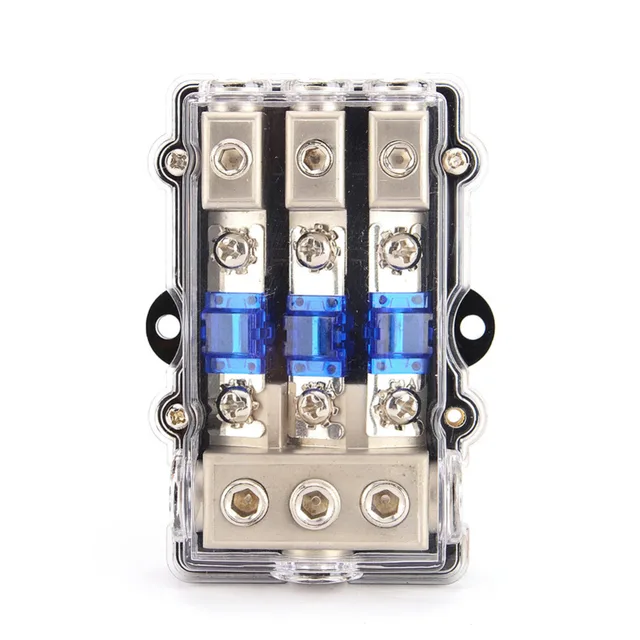 Best Price 1PCS Universal Car Auto Vehicles Audio Amplifier  1 in 3 ways Out Fuse Holder Fuse Box High Quality New