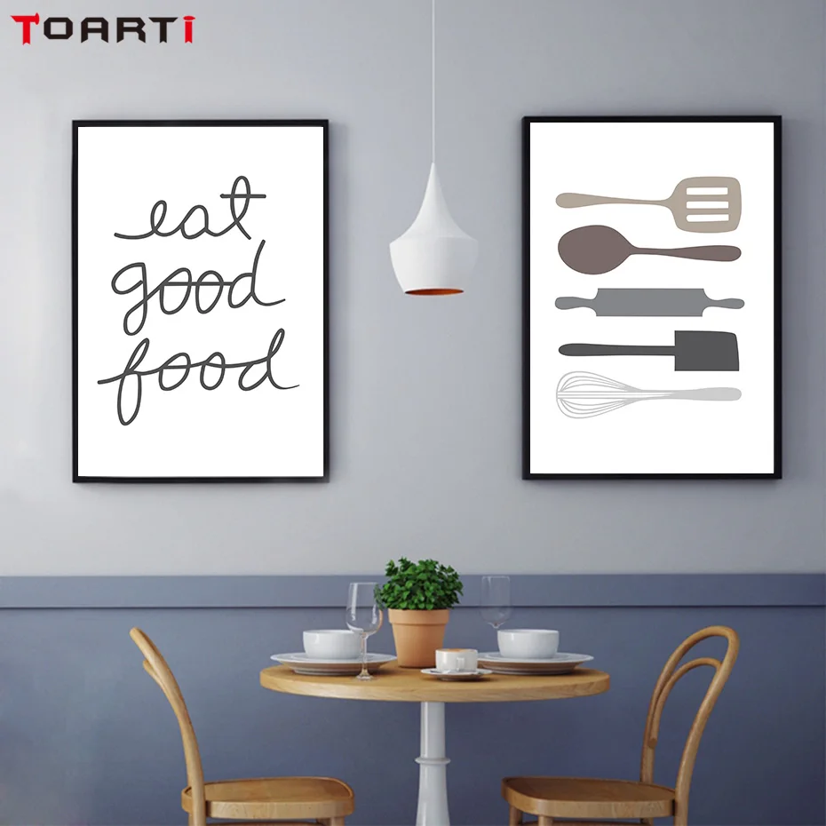 Eat Good Food Nordic Posters&Prints Kitchenware Impressionist Art Painting For Dining Room Wall Pictures Scandinavian Decoration (4)