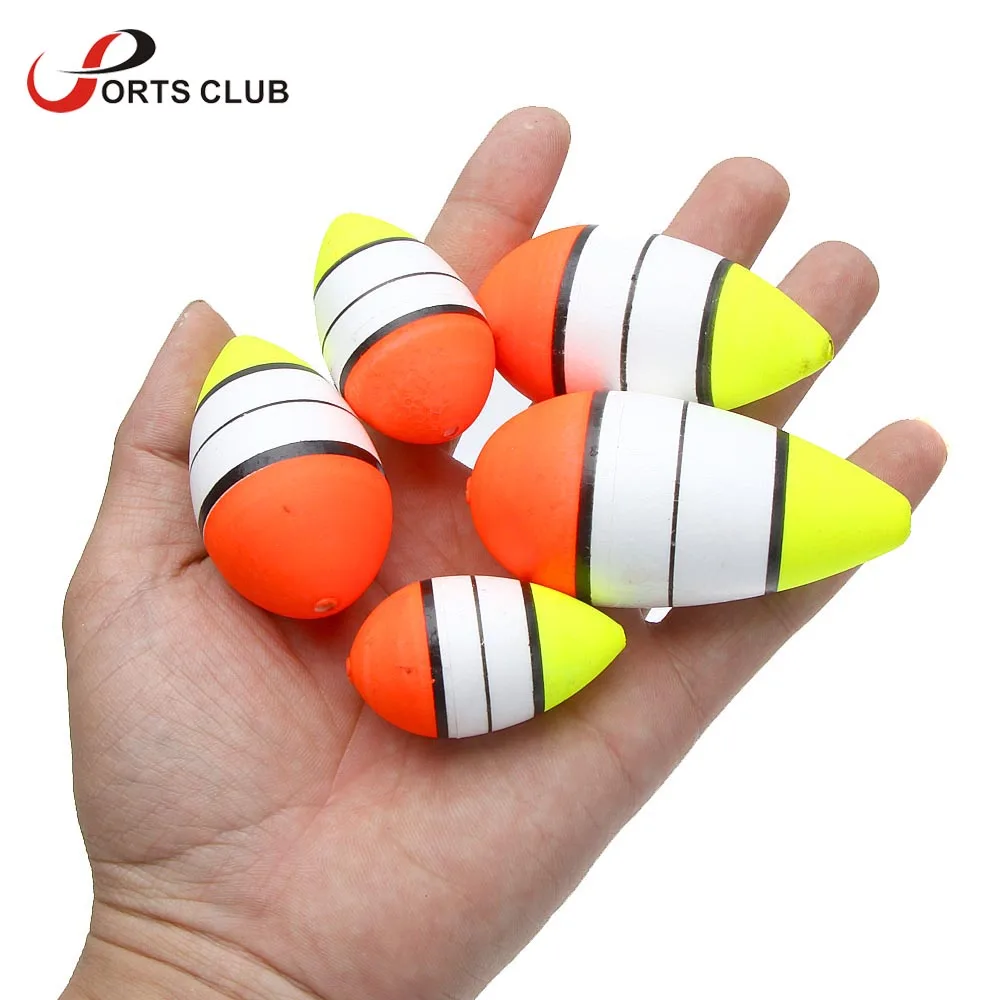 Hot Sale 5Pcs/Set Fishing Floats Set 14 * 11 * 2cm Foam Fish Float
