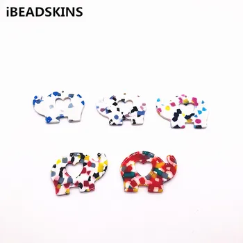 

New arrival! 40x29mm 50pcs/lot acetic acid Elephant shape charm for earrings accessories/Earring parts Jewelry Findings making