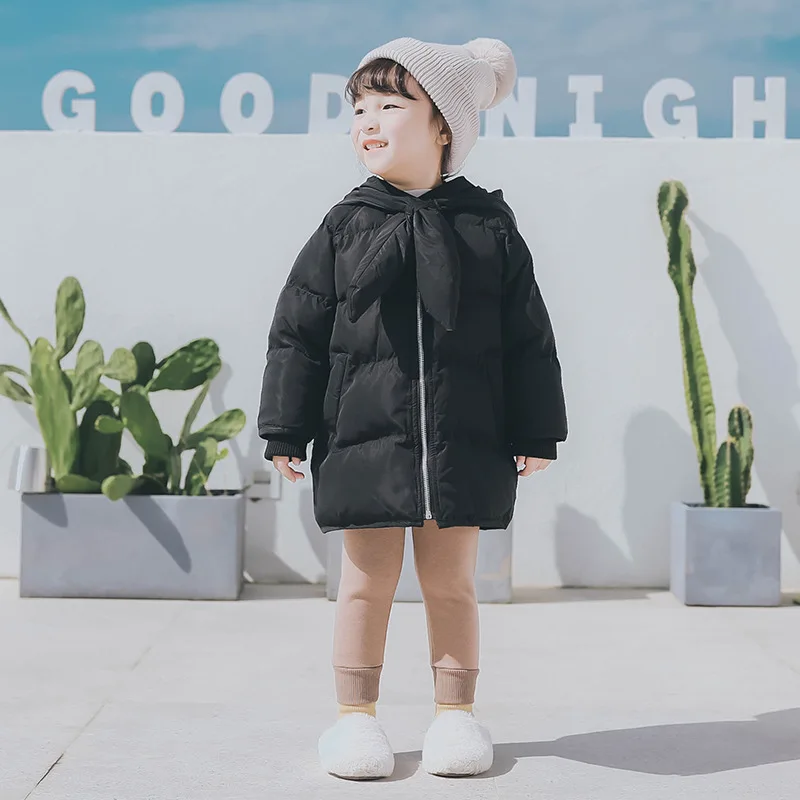 

Children's Cotton Padded Warm Winter New Girls Long Cotton Clothing Winter Coat