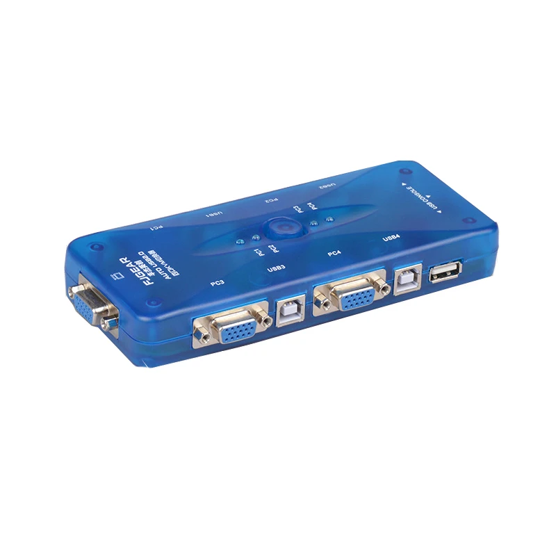 KVM switch 4 In 1 Out 4 Port USB 2.0 KVM Switch Switcher