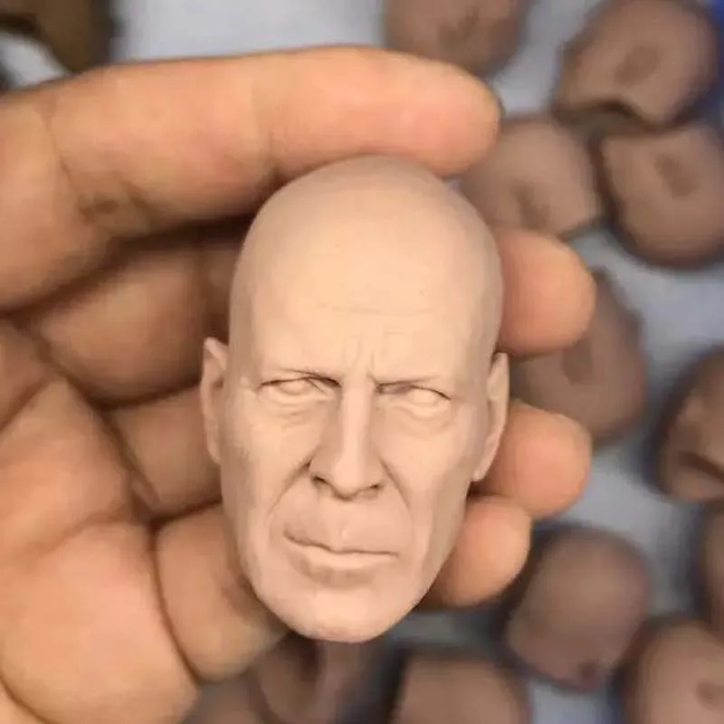 

Unpainted Color 1/6 Scale Bruce Willis Head Sculpt for DIY Action figure Painting