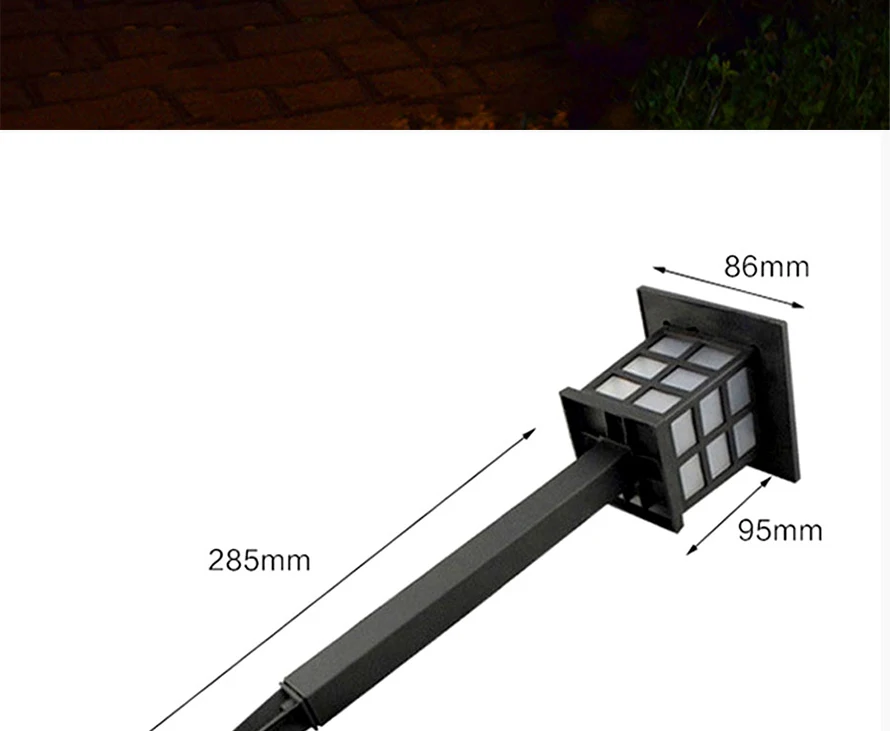 Energia da Bateria ao ar Livre à Prova Água para Landscape Solar Luz Caminho Lawn Lamp Auto d' Garden Path Quintal Luzes 8 Pcs Rgb Led 10 Ar Livre À Prova D' Água Para