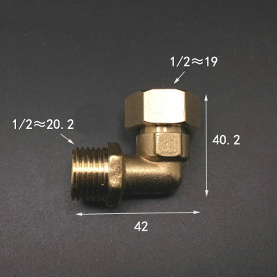 Латунь 90 градусов локоть DN15 1/" BSP мама-папа Соединительная муфта соединительная муфта