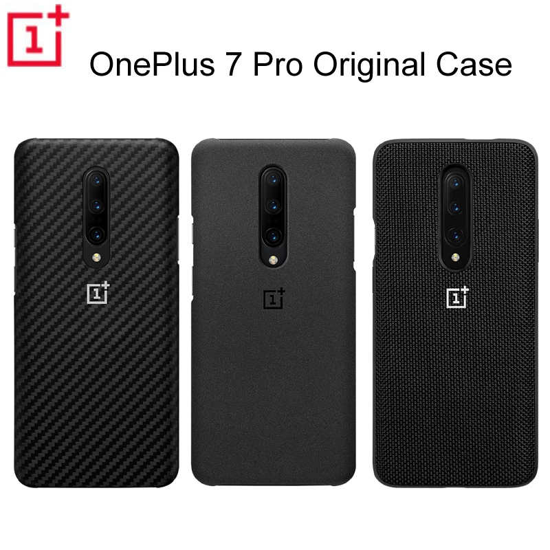 

Original Official OnePlus 7/7 Pro Protective Case Karbon Carbon Sandstone Nylon Bumper Case Back Cover Shell for OnePlus 7/7Pro